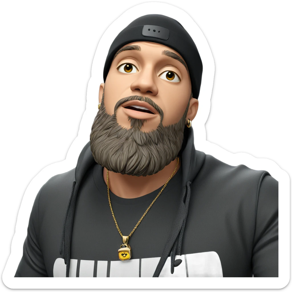 stylish male portrait with accessories sticker