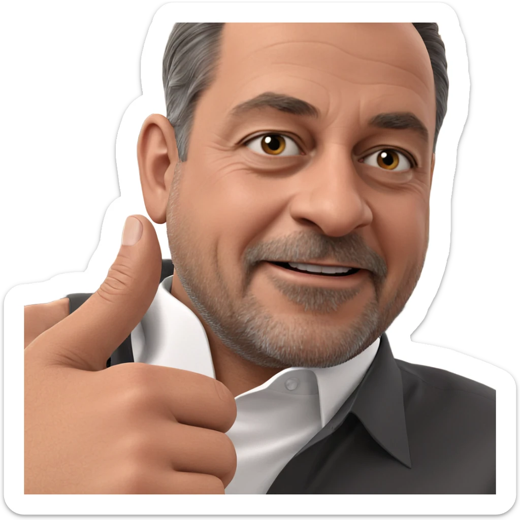 mature man in collared shirt sticker