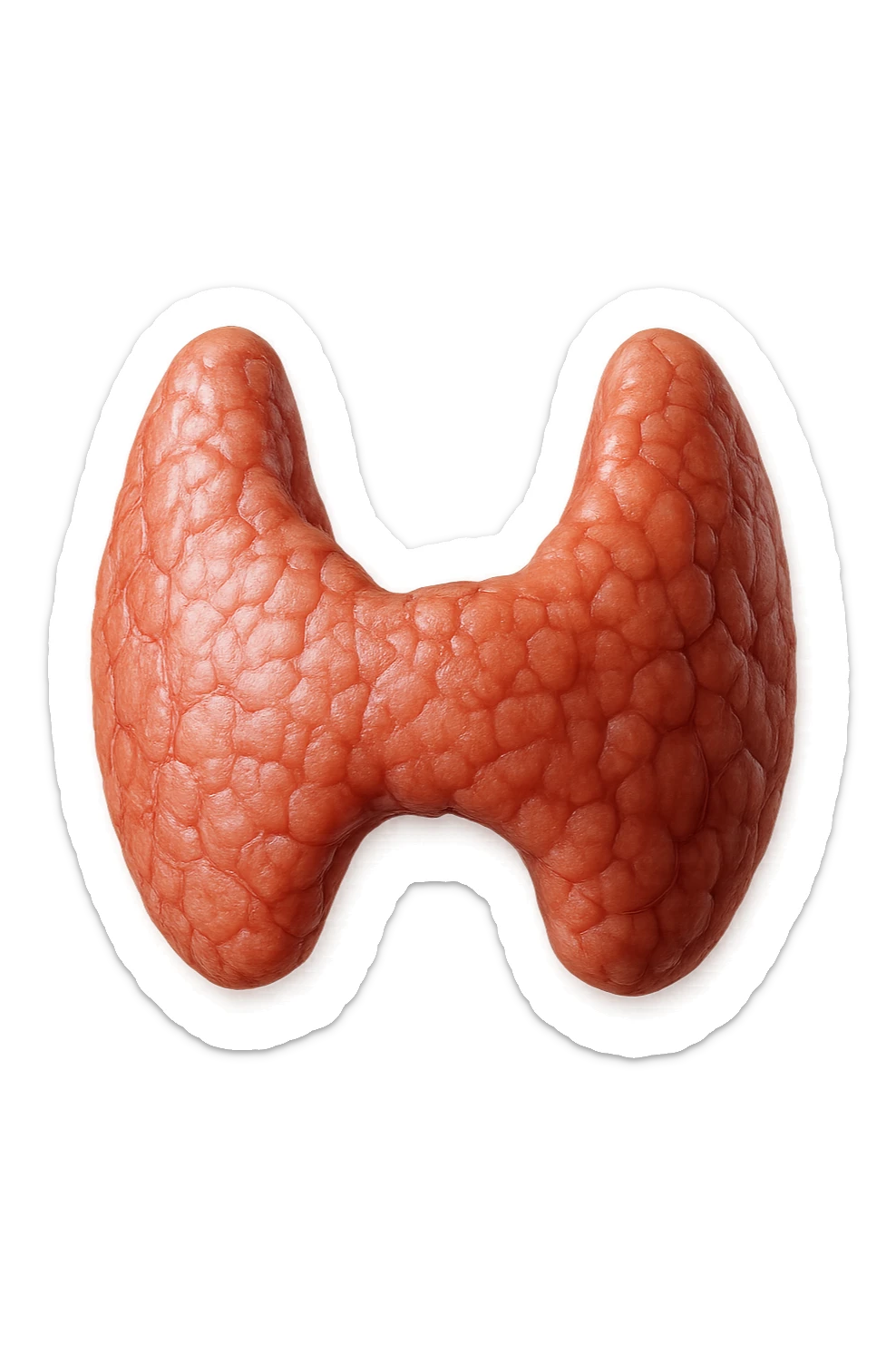 tiroide umana anatomica fluttua in aria realistici in 4k sticker