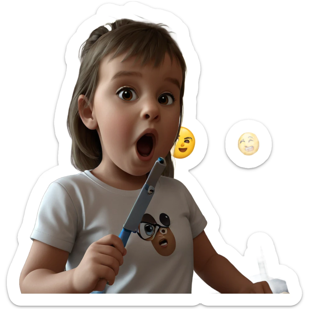 realistic girl in t-shirt sticker