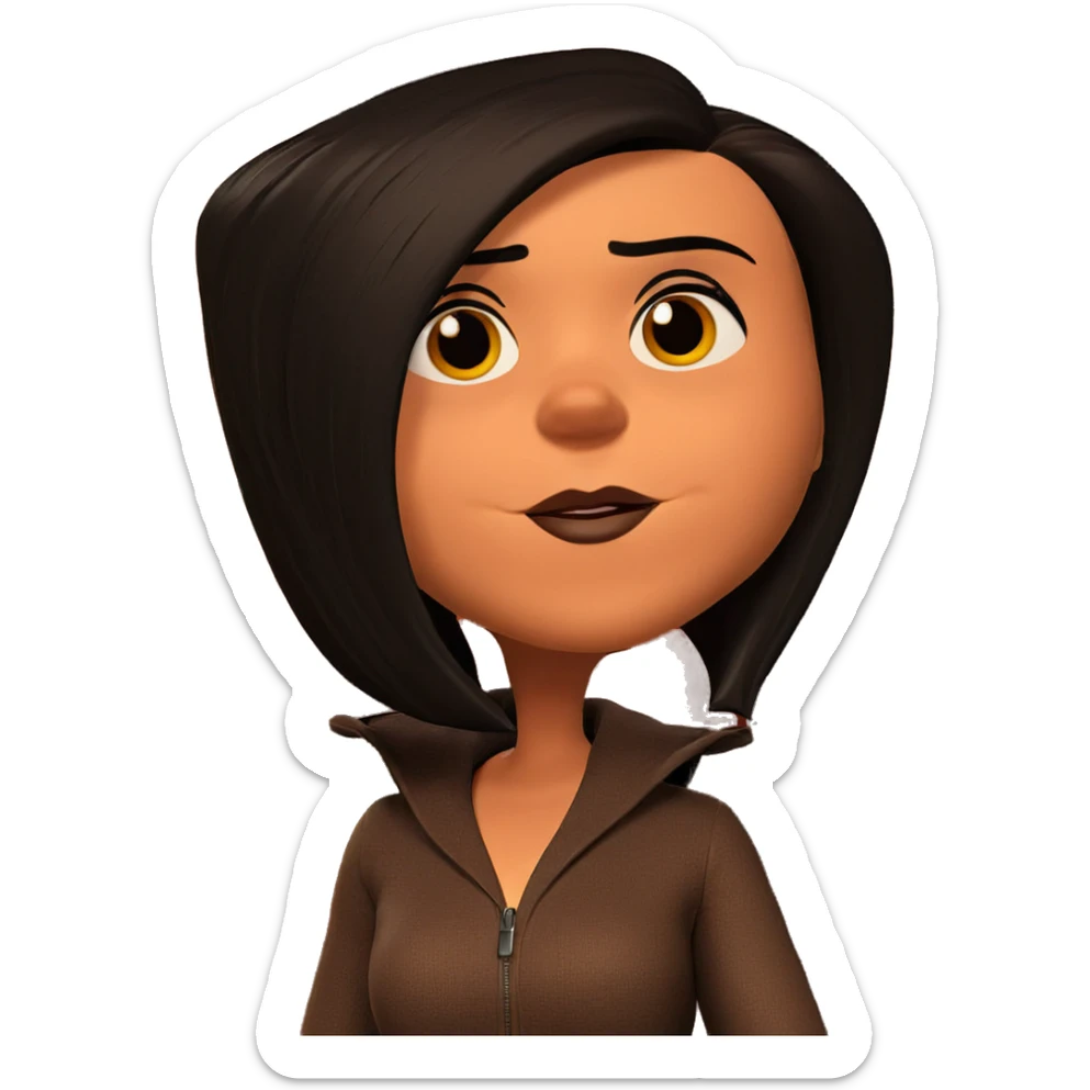 black haired beauty parody sticker