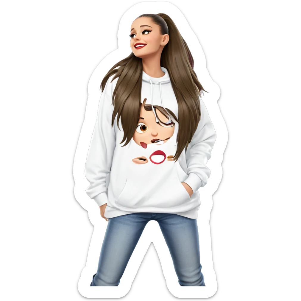 realistic portrait of girl sticker