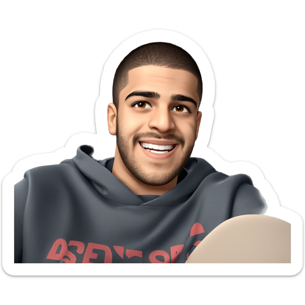 smiling boy in car interior sticker