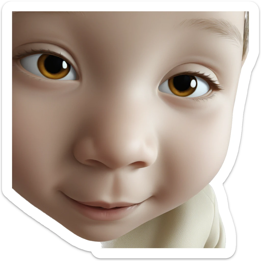 girl's portrait close up gaze sticker