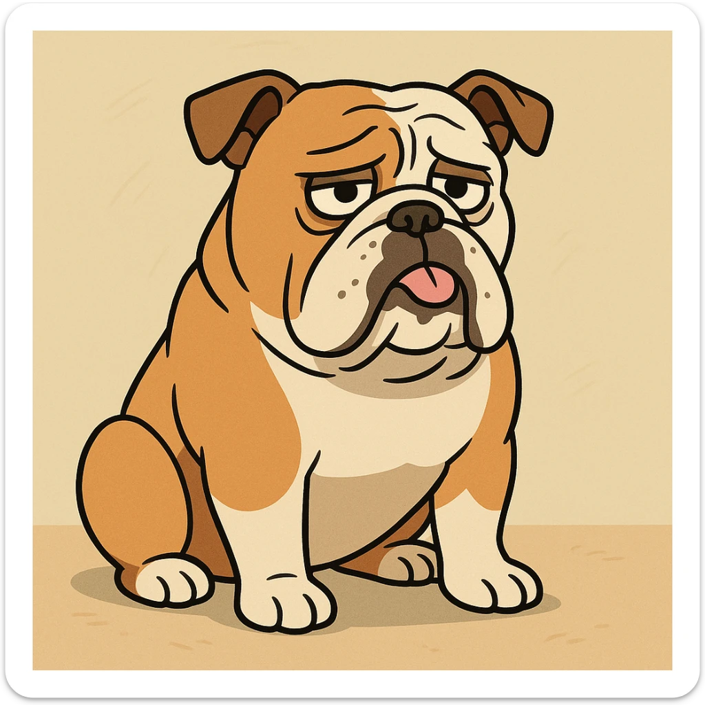 English bulldog  sticker