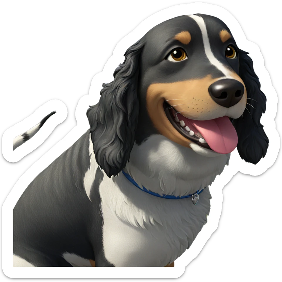 dog enjoying sunny day sticker