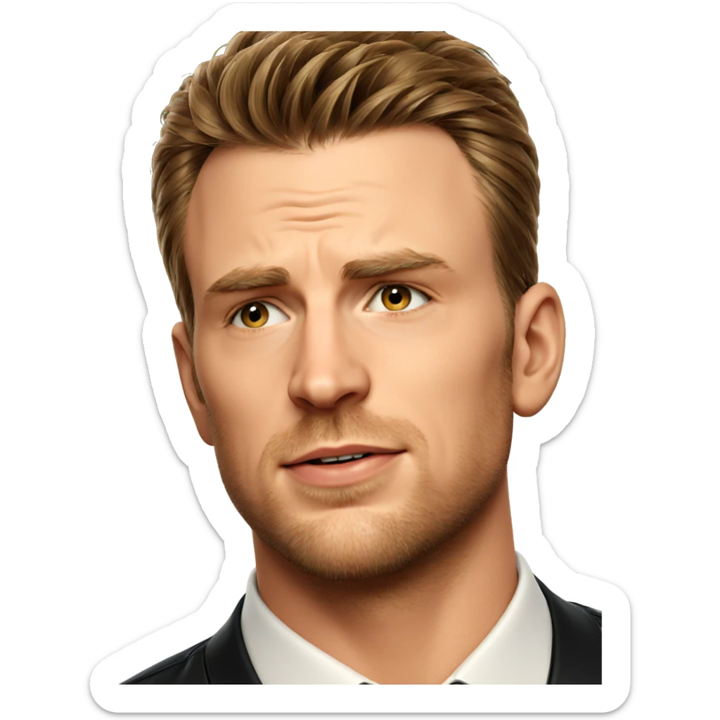 realistic portrait of male sticker