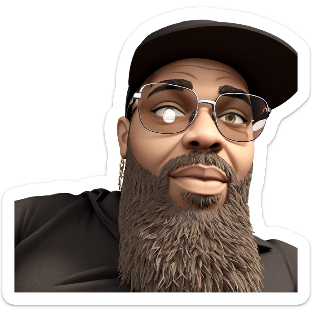 cool guy with stylish shades sticker