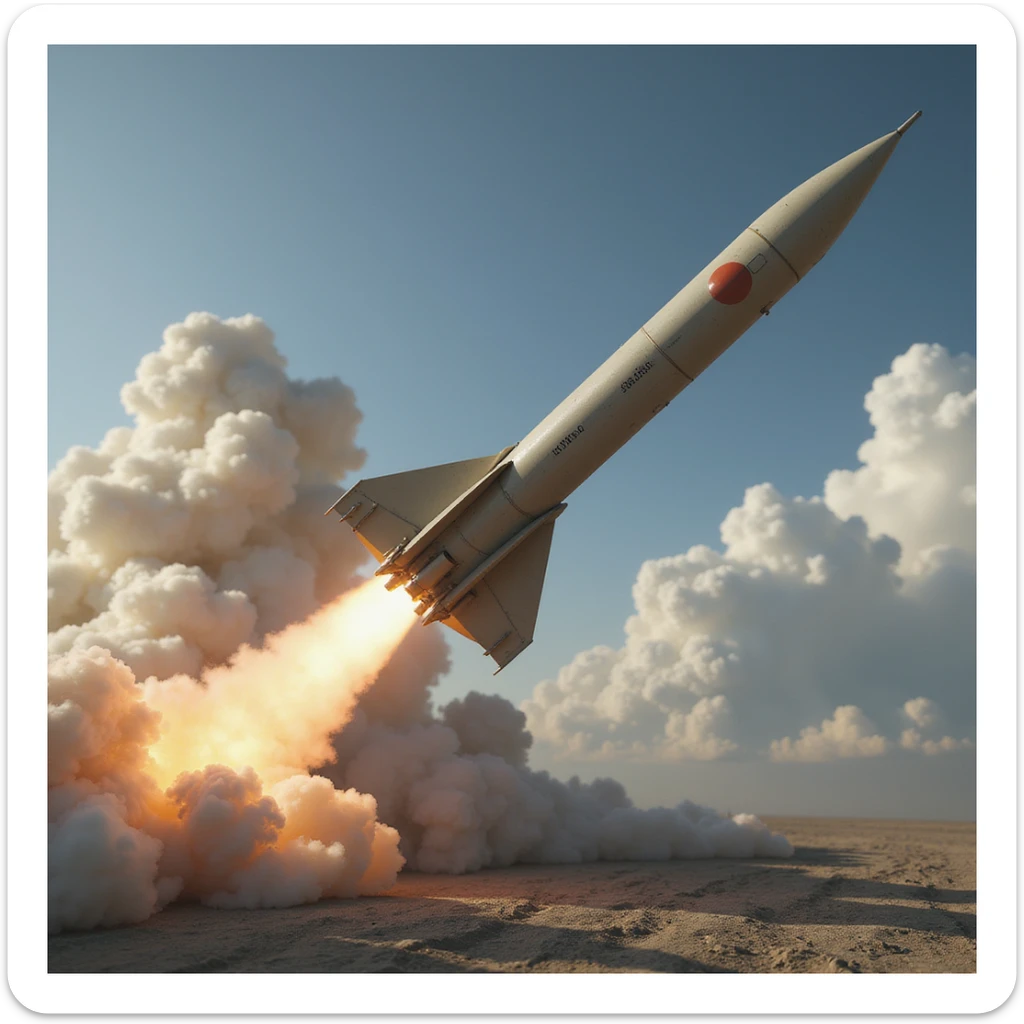 realistic ballistic missile, Photorealism sticker