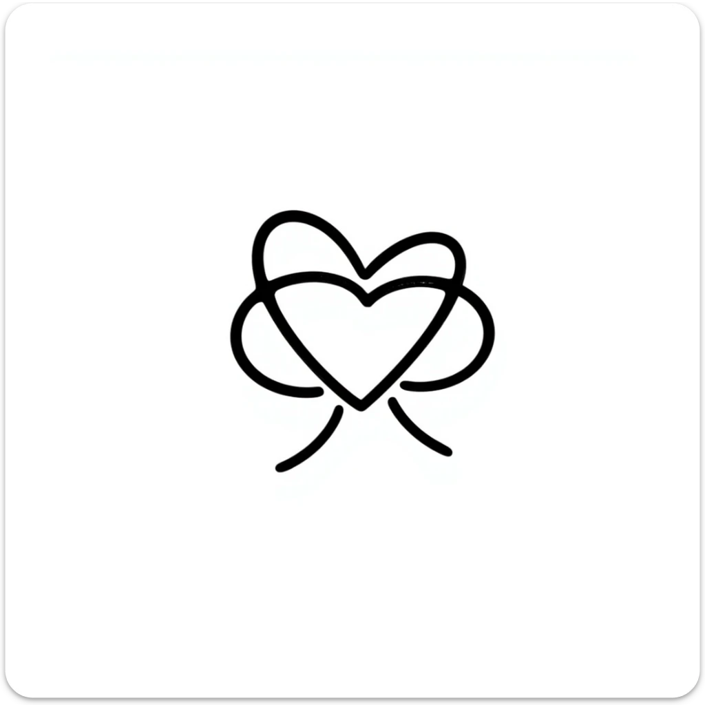 Hand-drawn sexual health clinic symbol with medical cross and heart icon sticker