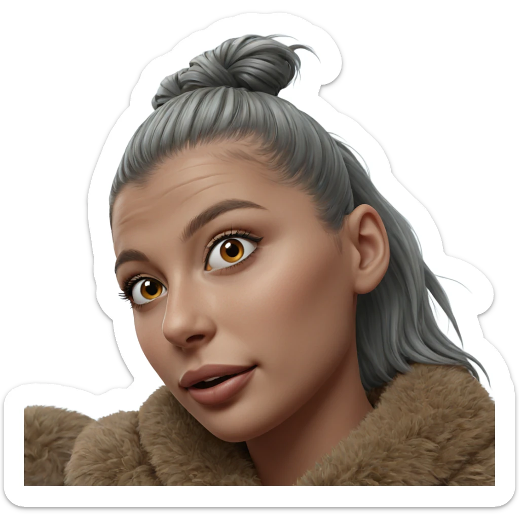 realistic portrait of girl sticker