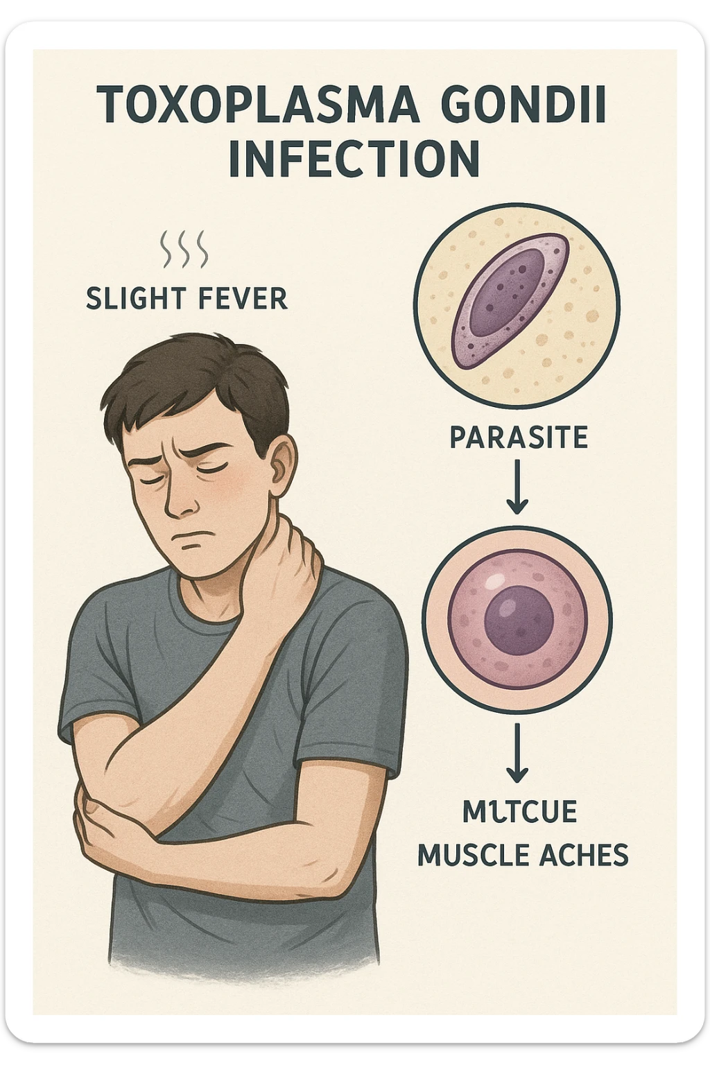 Toxoplasma gondii, infetta uomo ha sintomi solo di lieve influenza sticker