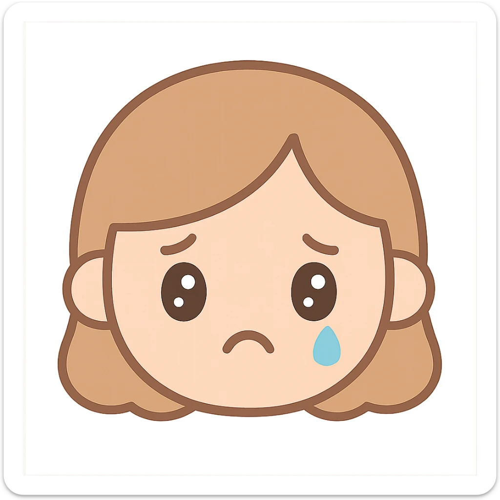 sad girl emoji sticker