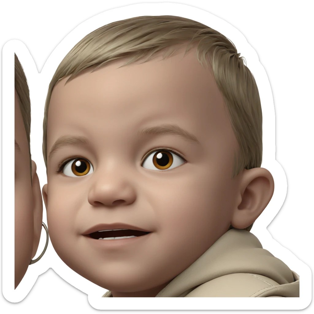 boy portrait with simple background sticker