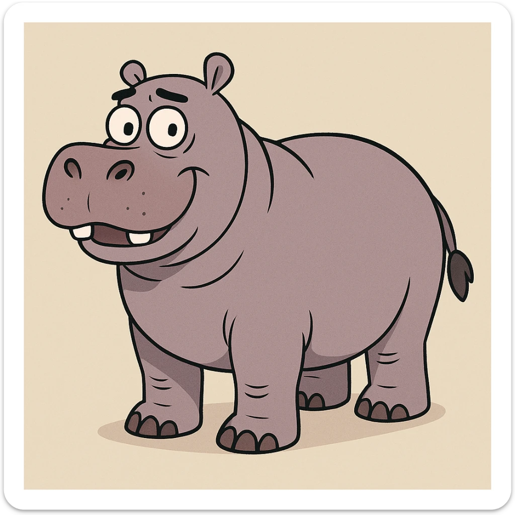 Hippopotamus sticker