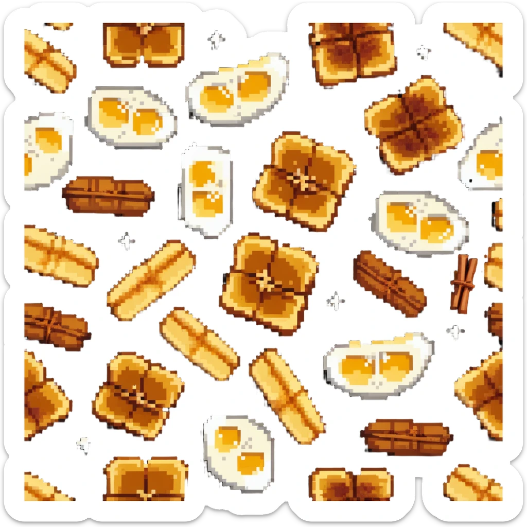 torrijas, Spanish sweet dish, fried bread slices soaked in milk and honey with cinnamon sticker