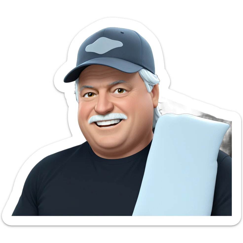 chill vibe with baseball cap sticker