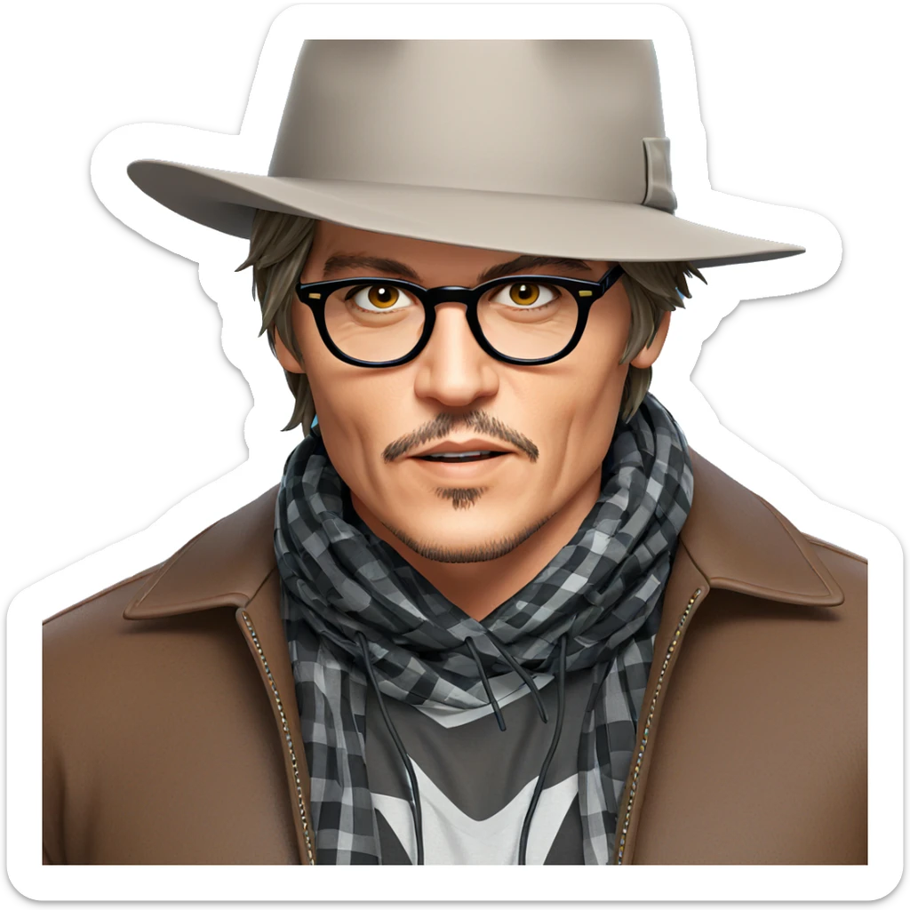 stylish boy in hat sticker