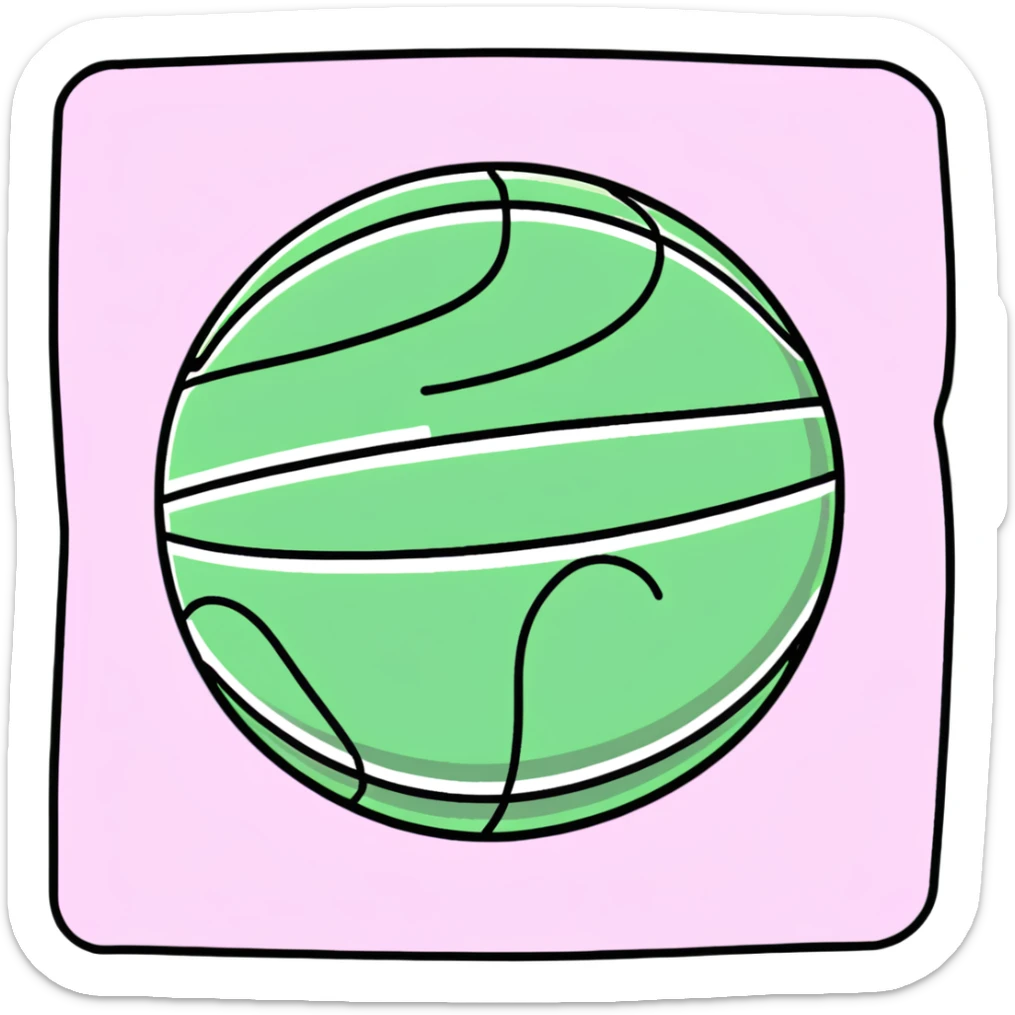 Spalding basketball with NBA logo, white color with pastel pink and green swirls pattern sticker