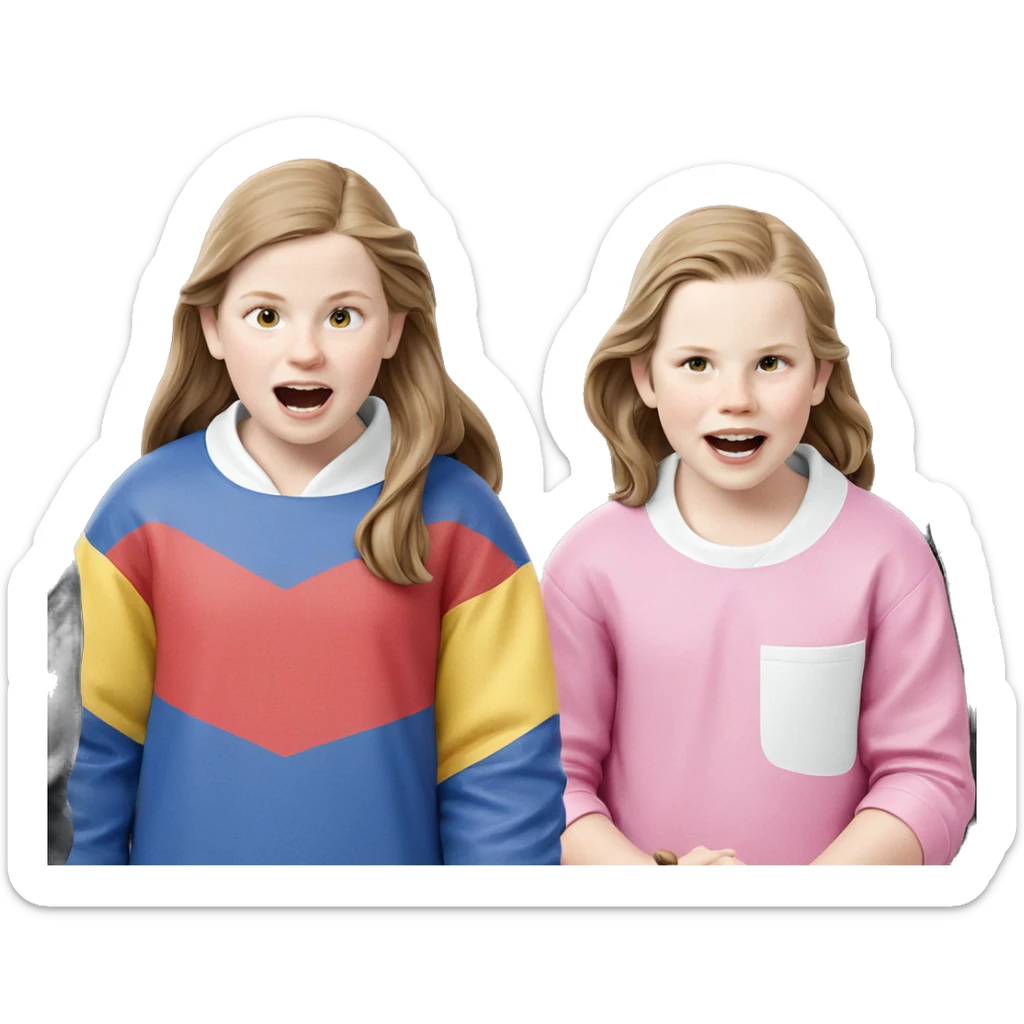 brown hair fine art parody sticker