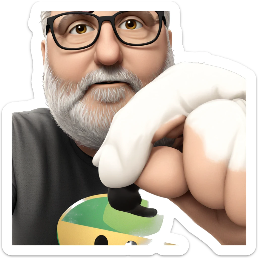 bearded guy in glasses sticker