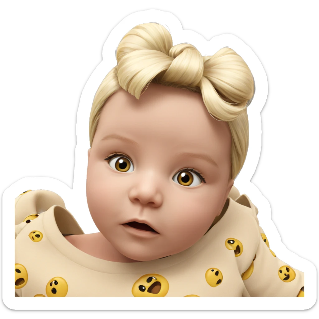 blonde girl portrait staring back sticker