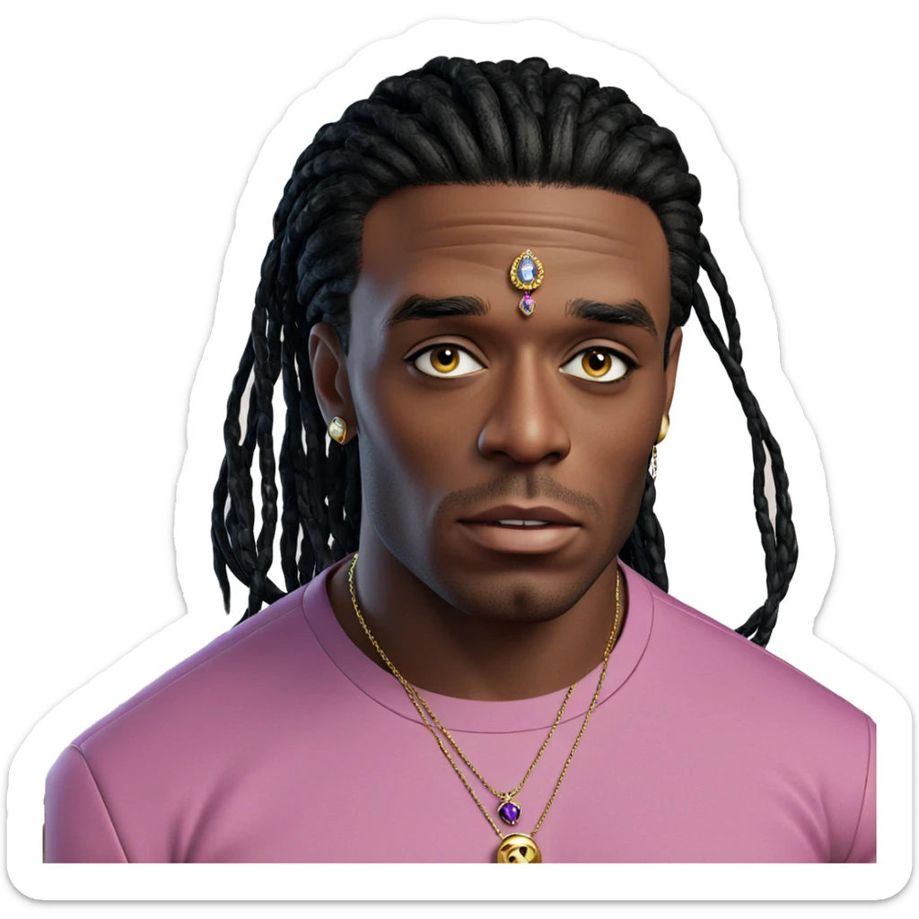 dapper male portrait with jewelry sticker