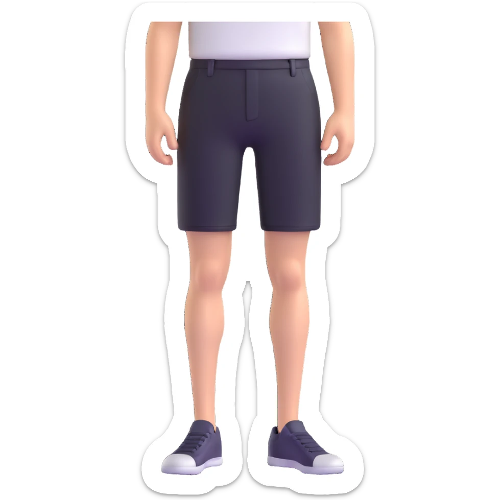 person wearing short black pants sticker