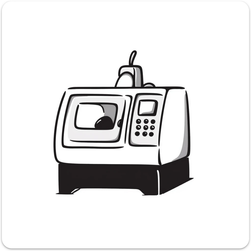 CNC machine tool emoji based on the provided logo sticker