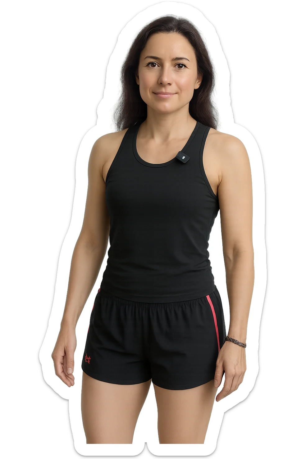 Donna senza cellulite grazie alla sua infiammazione sistemica bassa (fallo capire come vuoi) senza mano alzata sticker