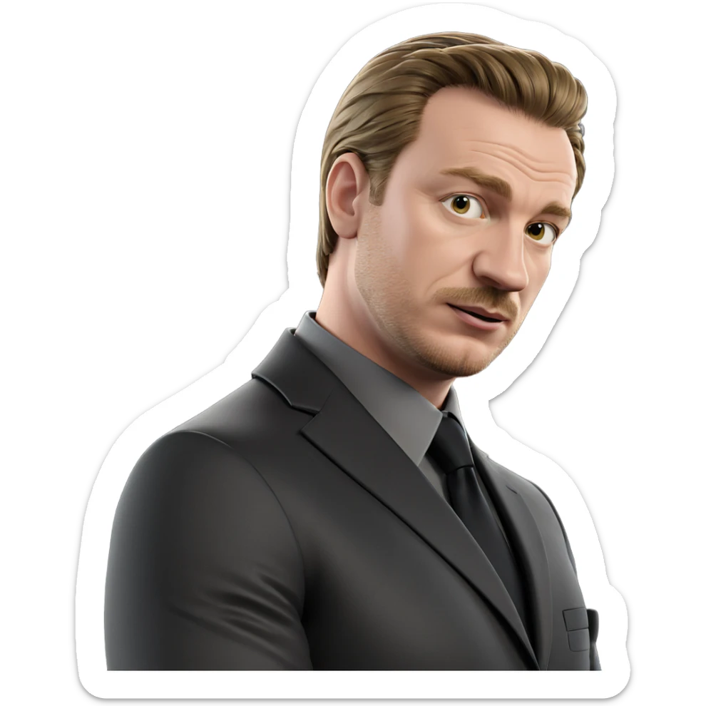 handsome man in suit sticker