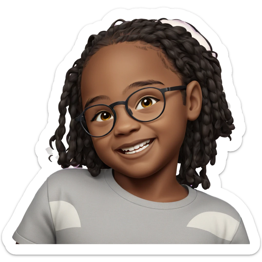 smiling dark-skinned male portrait sticker