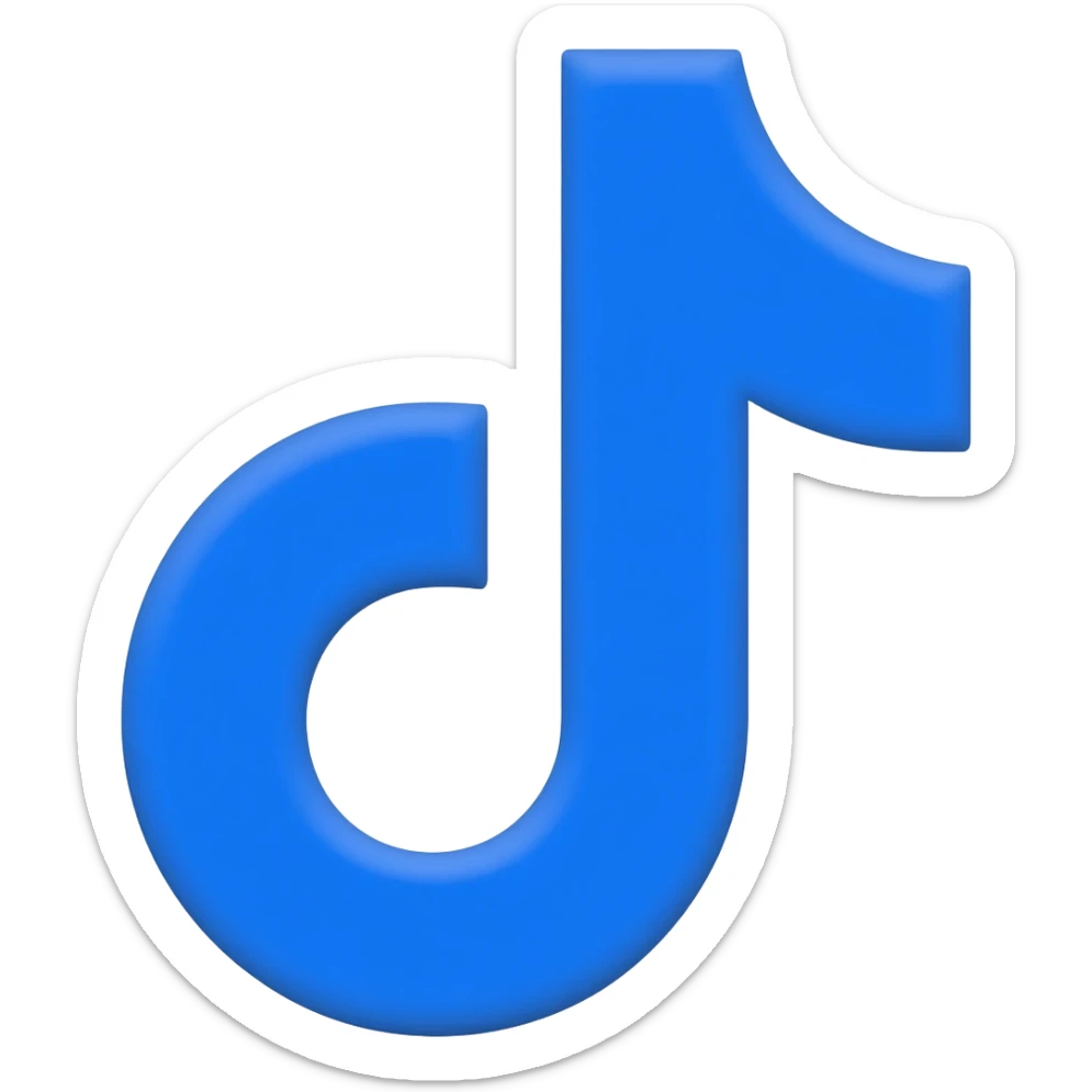 TikTok blue tick copy sticker