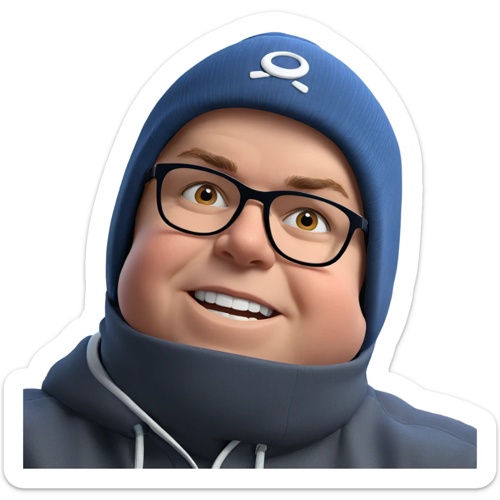 portrait of a boy in hat sticker