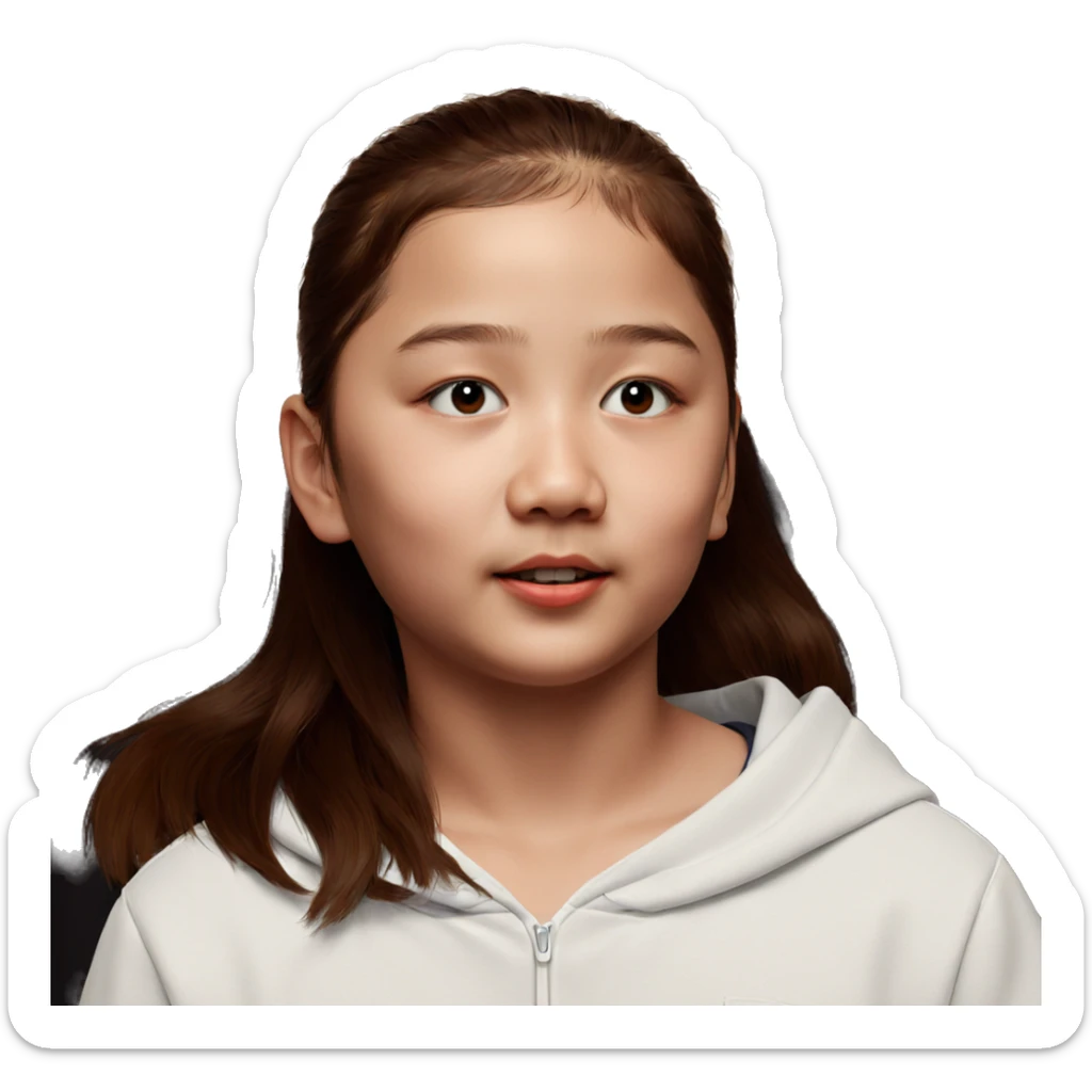 realistic portrait of a boy sticker