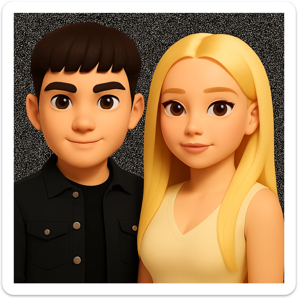 Slightly increase the volume of the upper body of the girl and slightly turn her to face forward, preserving the style of the original image. sticker