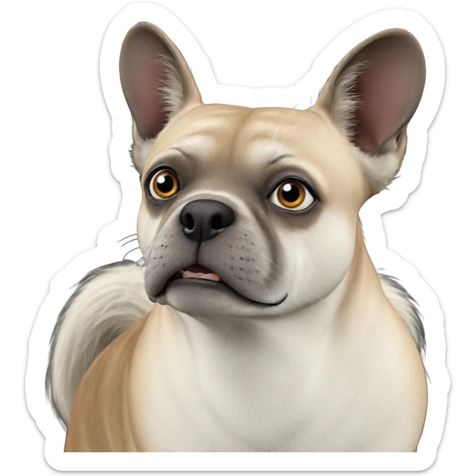 realistic animal portrait on black sticker