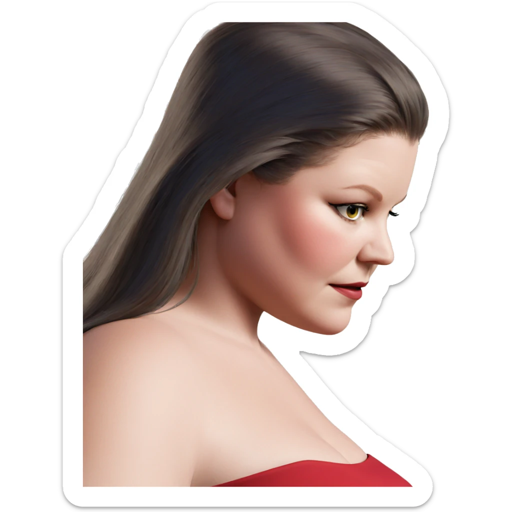 realistic portrait of girl sticker