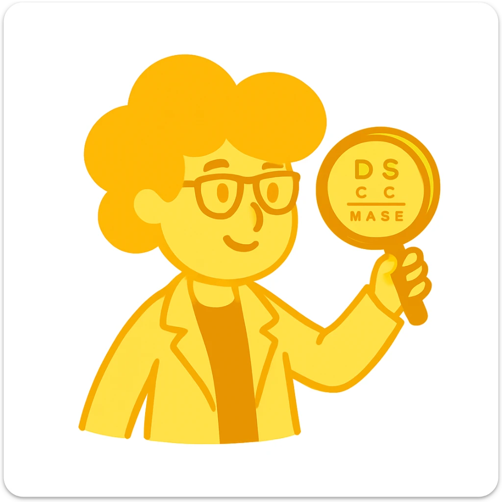 An eye doctor emoji in doodle style with a yellow color sticker