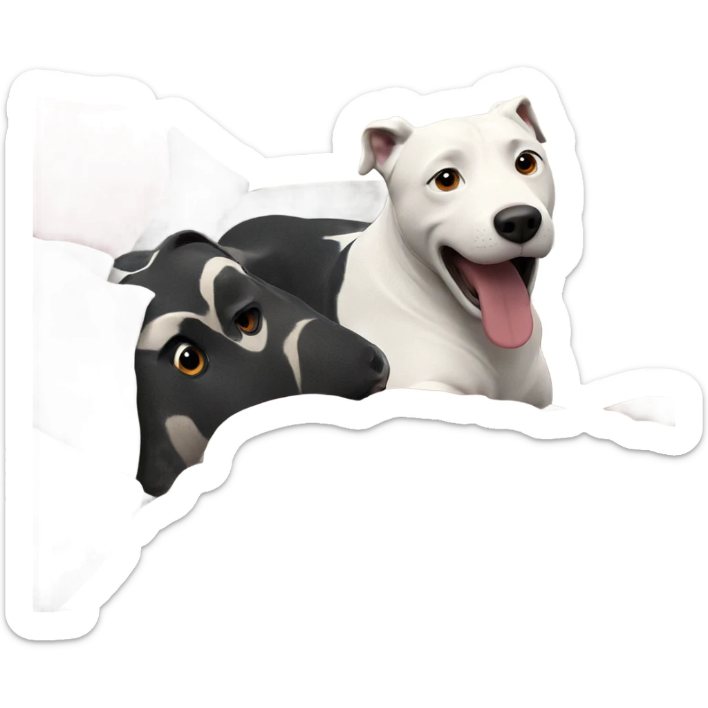 animal on couch staring back sticker