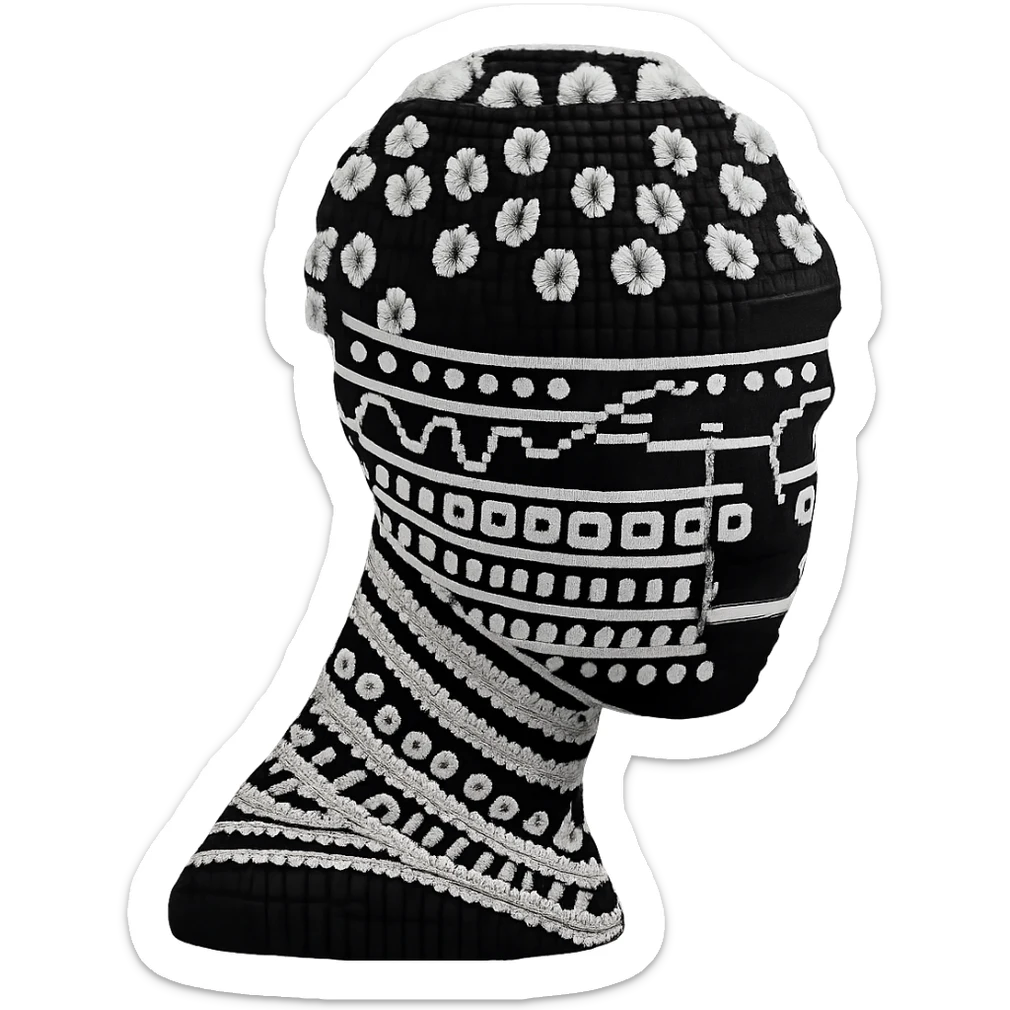 Make it voxel and bnw sticker