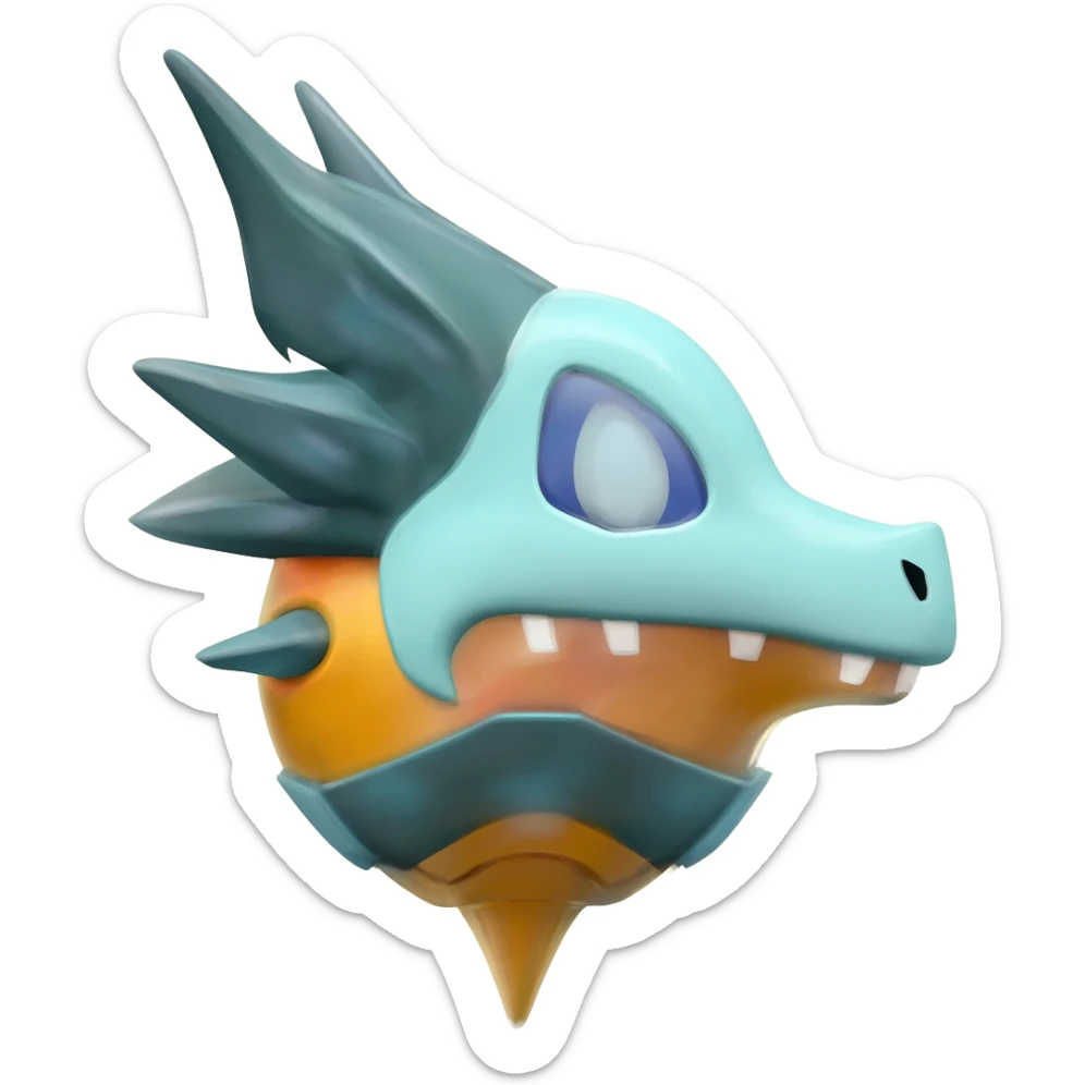 Futuristic Meloetta-Celebi-Fionbri-Protogen-Pokémon-Digimon-Fakémon-fusion-hybrid-creature sticker