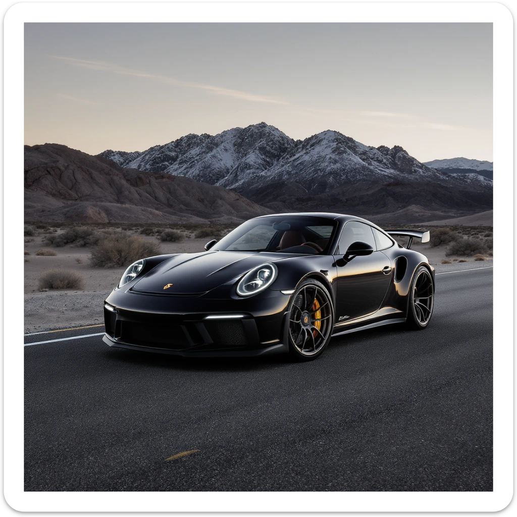 A modern desert mountain, wallpaper, modern, porsche 911 sticker