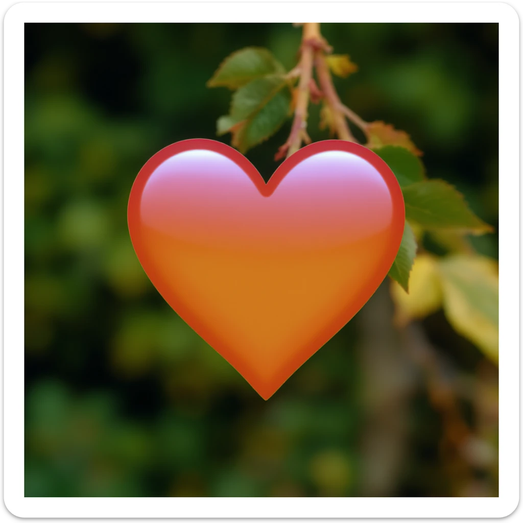 food heart emoji with a gradient effect sticker