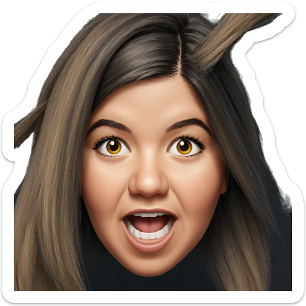 realistic portrait of girl sticker