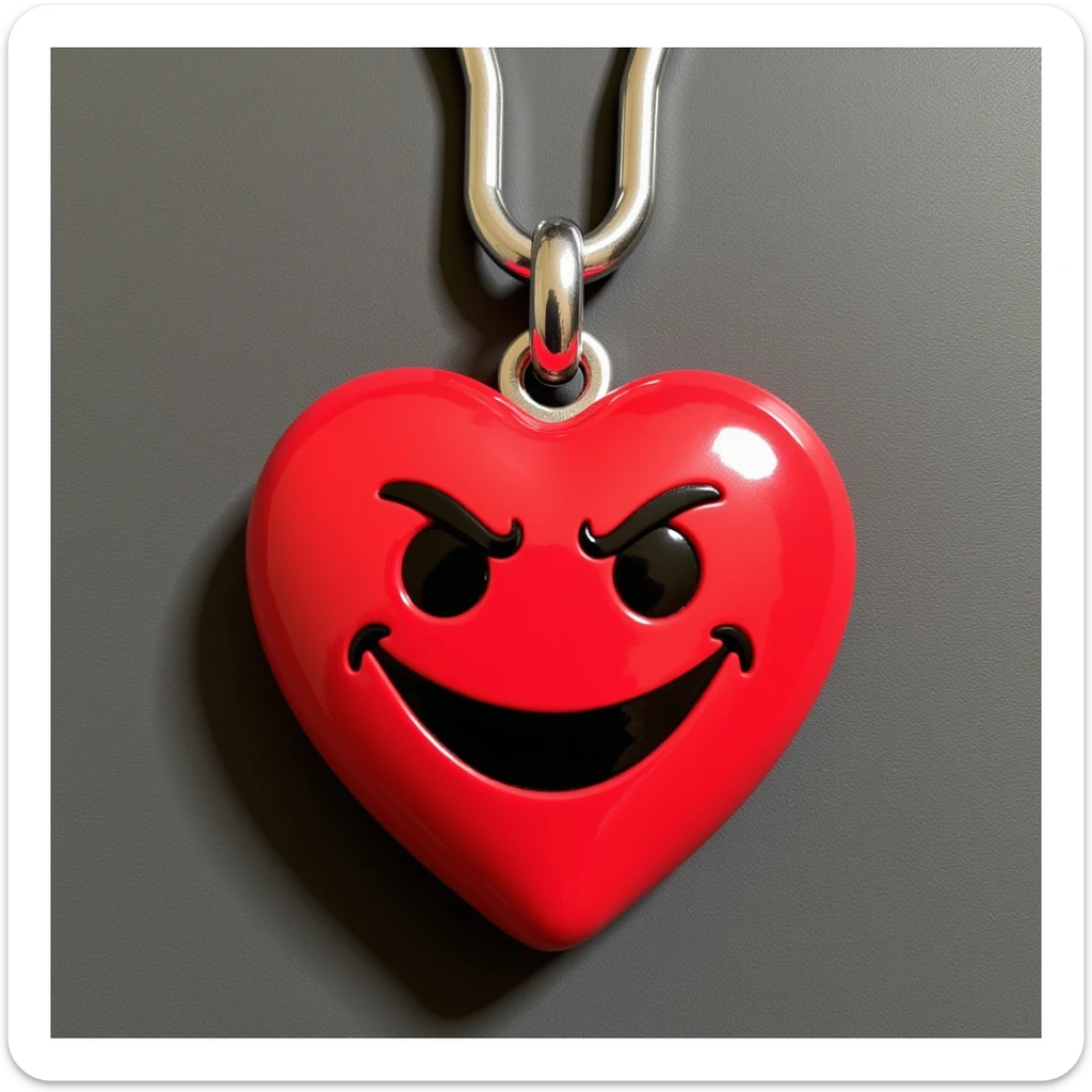 emo heart with a chain sticker