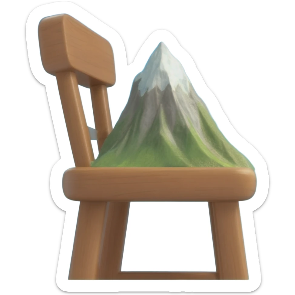 mountain on a chair sticker