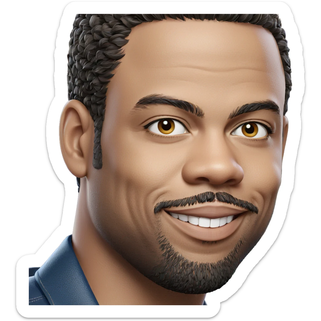 smiling boy portrait with beard sticker