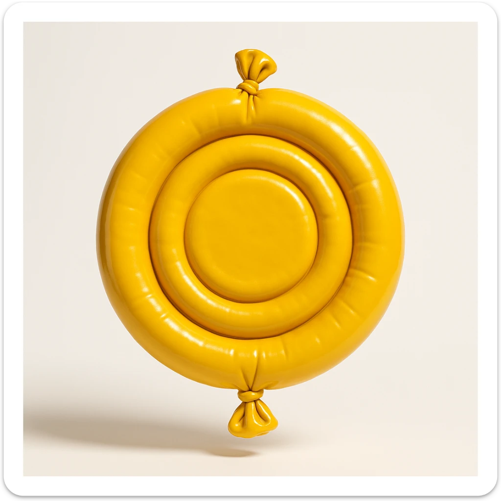 dalgona candy with circle shape, balloon style, inspired by Squid Game sticker