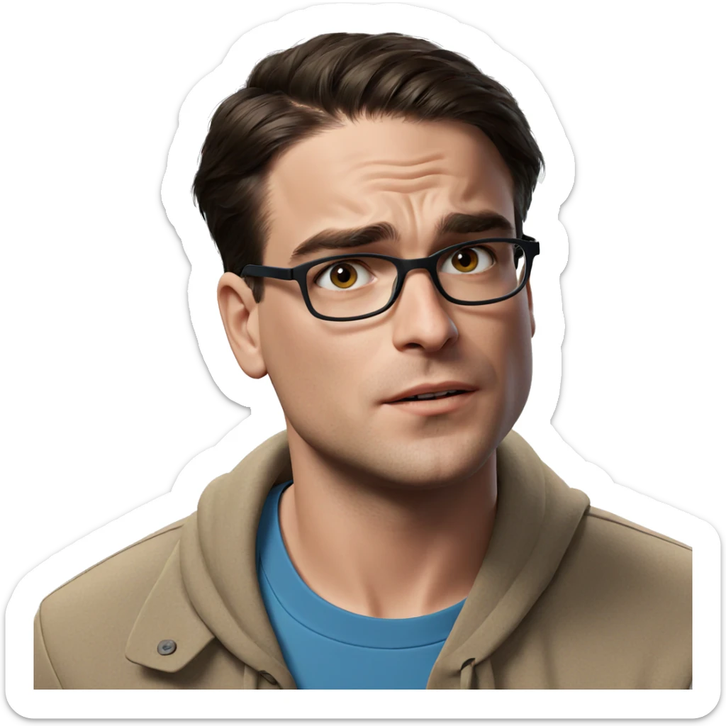 realistic portrait of a boy sticker